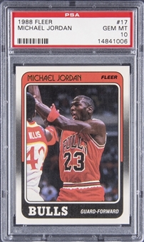 1988-89 Fleer #17 Michael Jordan – PSA GEM MT 10